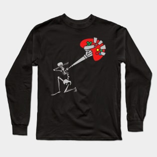 Gaming Skull Dab Floral Skeleton Long Sleeve T-Shirt